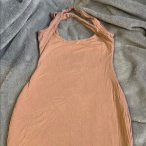 Oh Polly Orange Sleeveless Backless Tank Top